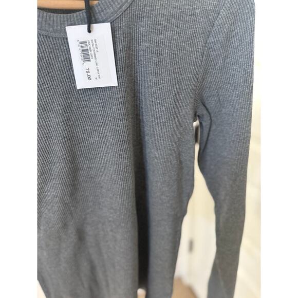 WSLY Rivington Ribbed Long‎ Sleeve Top Heather Grey Size Medium - Picture 4 of 9